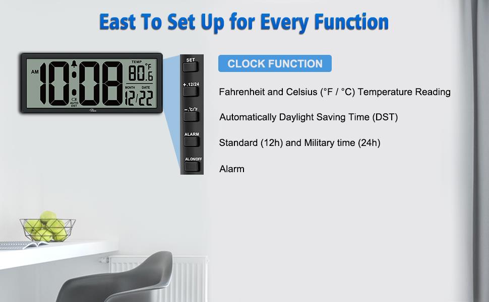 digital clock wall